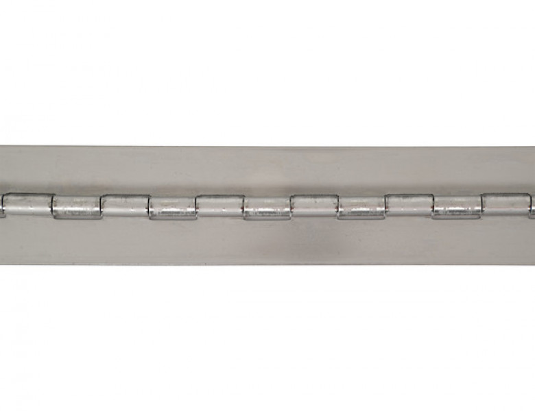 Image of Stainless Continuous Hinge .075 x 72 Inch Long with 1/4 Pin and 2.0 Open Width from Buyers Products. Part number: SS15