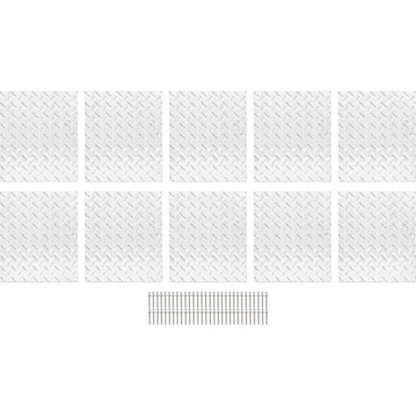 Image of Aluminum Diamond Tread Splash Guards 10x12 Inch from Buyers Products. Part number: STG1210