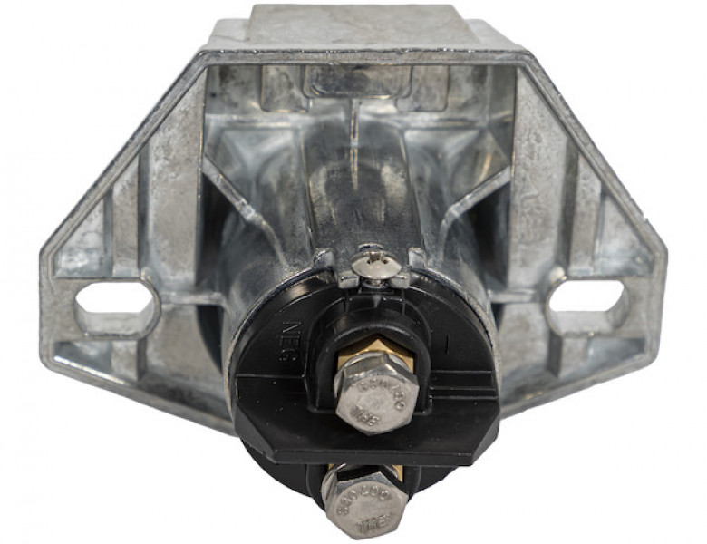 Image of 2-Way Die-Cast Zinc Trailer Connector -Truck Side - Horizontal Pin Arrangement from Buyers Products. Part number: TC1002