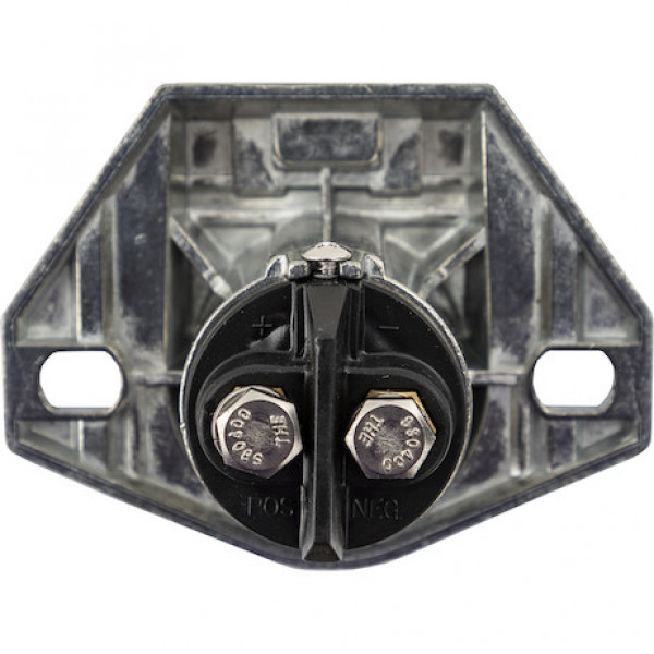 Image of 2-Way Die-Cast Zinc Trailer Connector -Truck Side - Horizontal Pin Arrangement from Buyers Products. Part number: TC1002