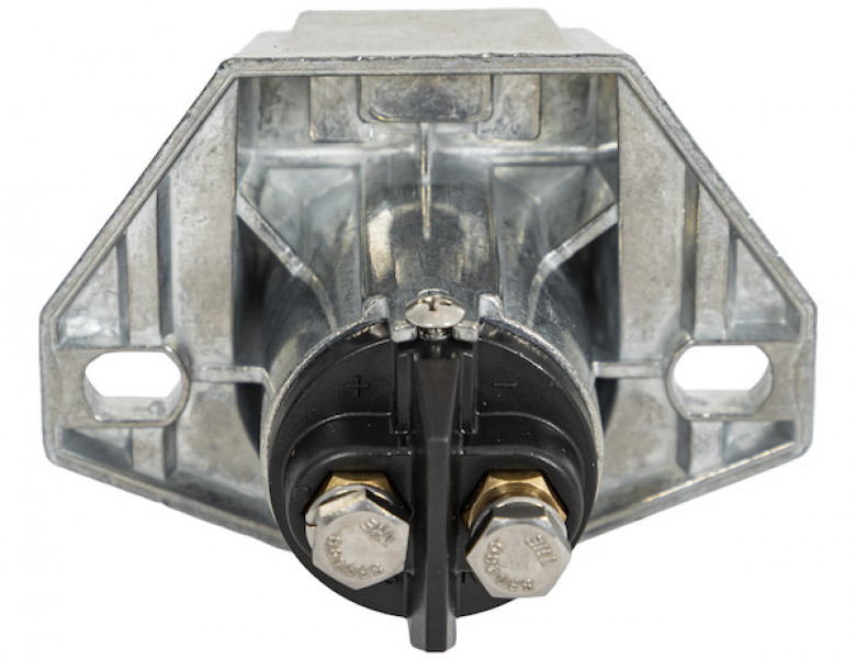 Image of 2-Way Die-Cast Zinc Trailer Connector -Truck Side - Horizontal Pin Arrangement from Buyers Products. Part number: TC1002