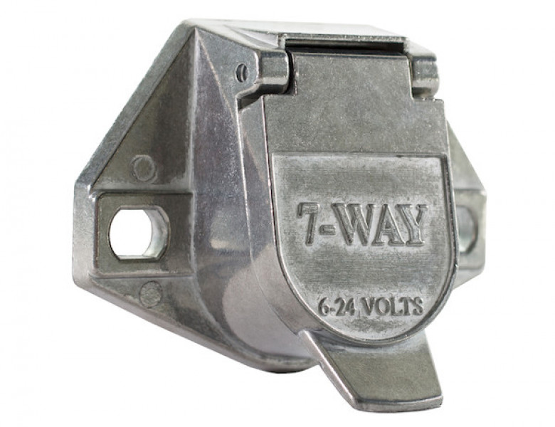 Image of 7-Way Die-Cast Metal Trailer Connector - Truck Side from Buyers Products. Part number: TC1007