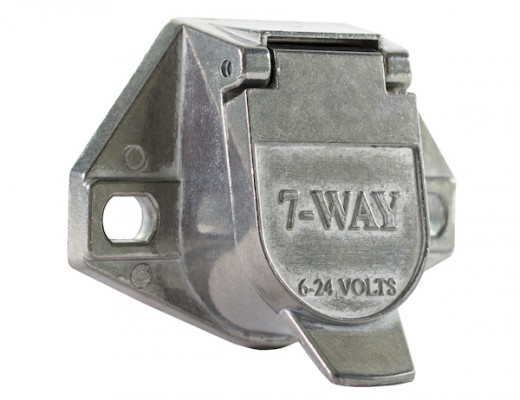 Image of 7-Way Die-Cast Metal Trailer Connector - Truck Side from Buyers Products. Part number: TC1007