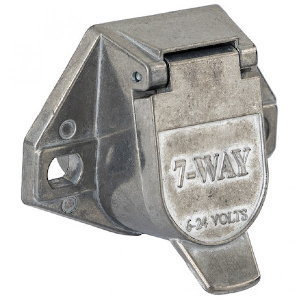 Image of 7-Way Die-Cast Metal Trailer Connector - Truck Side from Buyers Products. Part number: TC1007