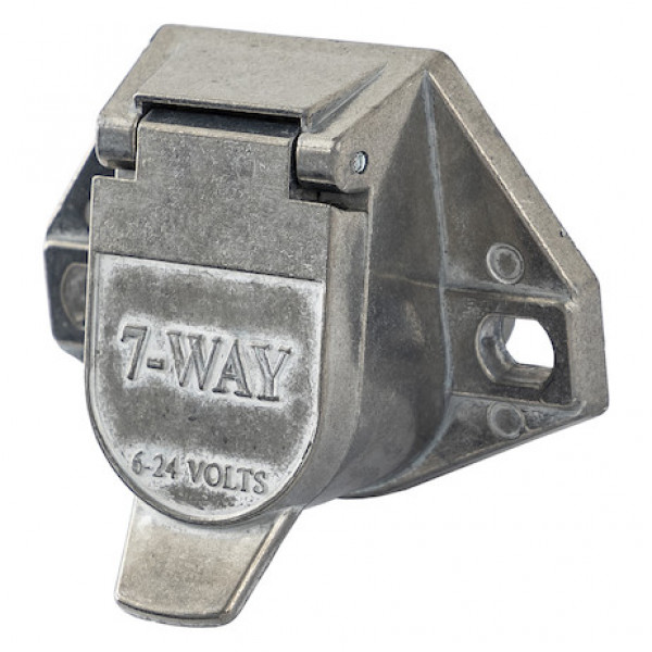 Image of 7-Way Die-Cast Metal Trailer Connector - Truck Side from Buyers Products. Part number: TC1007