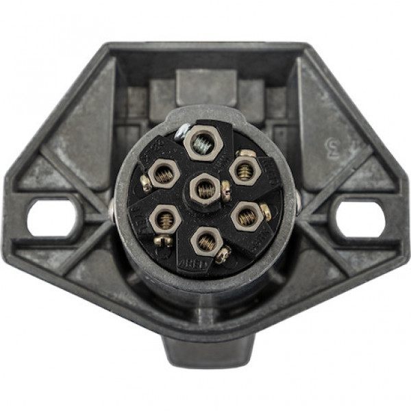 Image of 7-Way Die-Cast Metal Trailer Connector - Truck Side from Buyers Products. Part number: TC1007