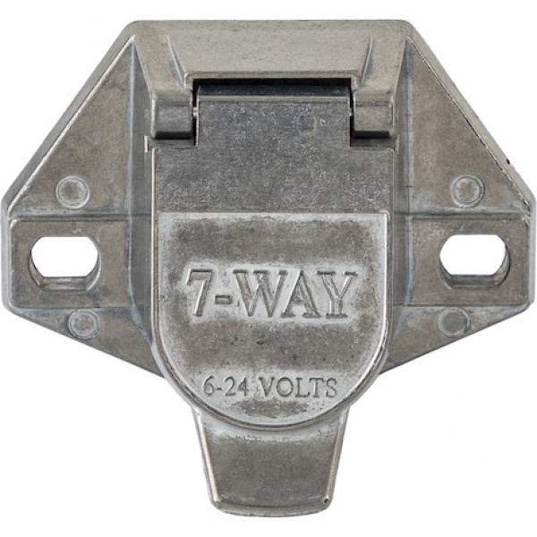 Image of 7-Way Die-Cast Metal Trailer Connector - Truck Side from Buyers Products. Part number: TC1007