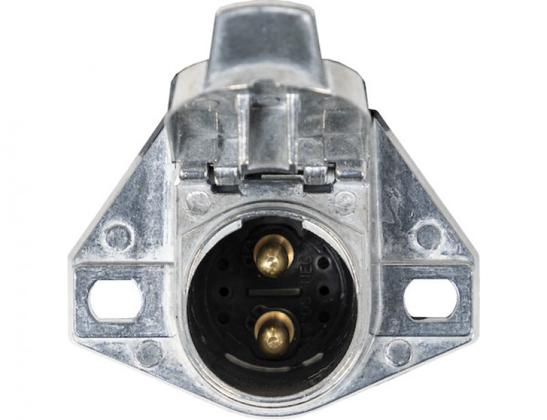 Image of 2-Way Die-Cast Zinc Trailer Connector -Truck Side - Vertical Pin Arrangement from Buyers Products. Part number: TC1012