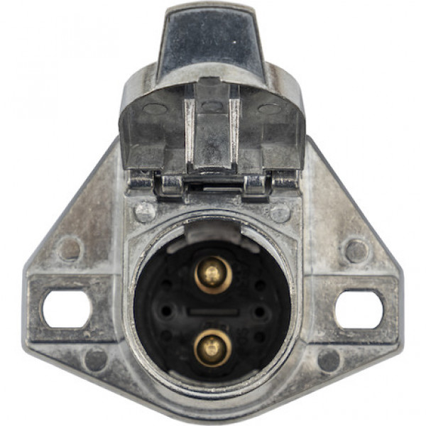 Image of 2-Way Die-Cast Zinc Trailer Connector -Truck Side - Vertical Pin Arrangement from Buyers Products. Part number: TC1012