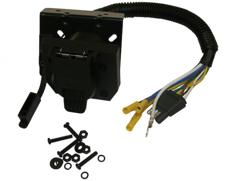 Image of 7-Way Dual-Plug Trailer Connector with 10 Inch Prewired Harness from Buyers Products. Part number: TC1474P