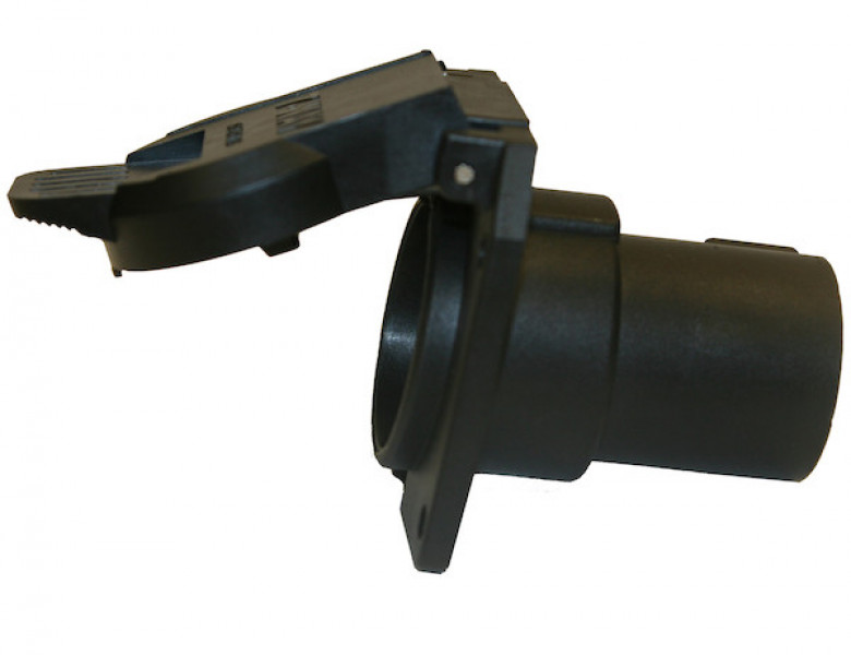 Image of 7-Way Black Plastic Flat Pin Truck Receptable from Buyers Products. Part number: TC1770B