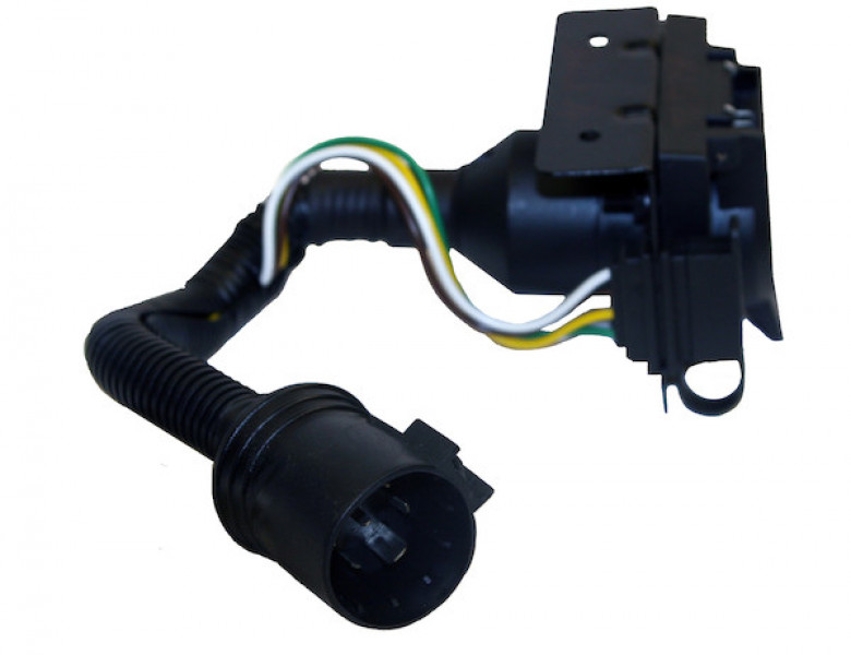 Image of 7-Way Dual-Plug OEM Trailer Connector with 8 Inch Prewired Cable from Buyers Products. Part number: TC1774P