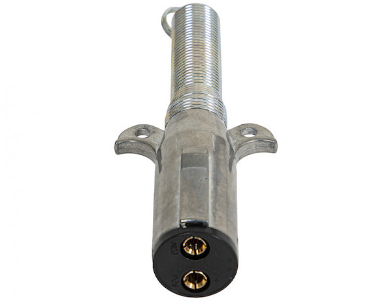 Image of 2-Way Die-Cast Zinc Trailer Connector -Trailer Side - Horizontal Pins with Spring from Buyers Products. Part number: TC2002