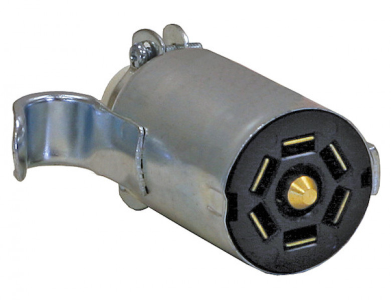 Image of 7-Way Stamped Zinc Trailer Connector - Trailer Side from Buyers Products. Part number: TC2007Z