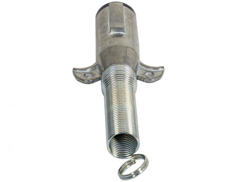 Image of 2-Way Die-Cast Zinc Trailer Connector -Trailer Side - Vertical Pins with Spring from Buyers Products. Part number: TC2012