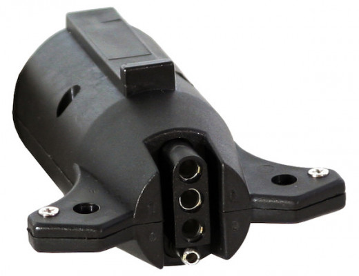 Image of 7-Way Flat to 4-Flat Plastic Trailer Connector Adapter from Buyers Products. Part number: TC2074P