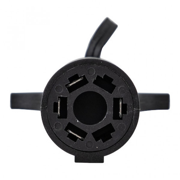 Image of 7-Way Flat to 4-Flat Plastic Trailer Connector Adapter with LED Tester from Buyers Products. Part number: TC2074T