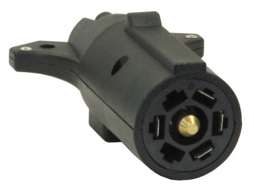 Image of 7-Way Flat to 5-Flat Plastic Trailer Connector Adapter from Buyers Products. Part number: TC2075P