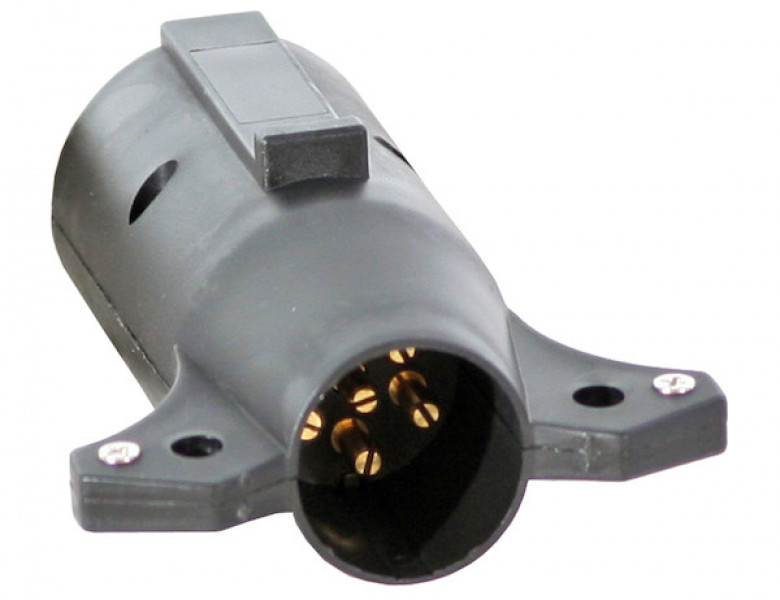 Image of 7-Way Flat to 6-Way Round Plastic Trailer Connector Adapter from Buyers Products. Part number: TC2076P