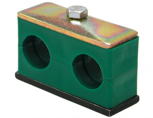 Image of Twin Series Clamp For Tubing 1/4 Inch I.D. from Buyers Products. Part number: TSCT025