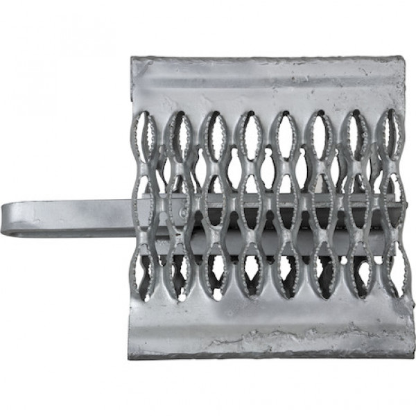 Image of Galvanized Serrated Wheel Chock with Handle 9x10x6 Inch from Buyers Products. Part number: WC091060