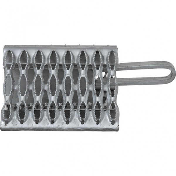 Image of Galvanized Serrated Wheel Chock with Handle 9x10x6 Inch from Buyers Products. Part number: WC091060