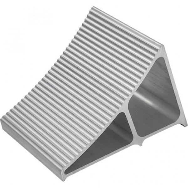 Image of Small Extruded Aluminum Wheel Chock 6x8.75x5.86 Inch from Buyers Products. Part number: WC6096A