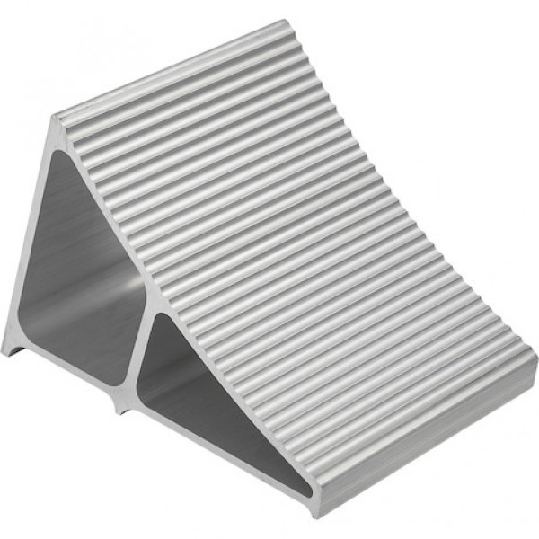 Image of Small Extruded Aluminum Wheel Chock 6x8.75x5.86 Inch from Buyers Products. Part number: WC6096A