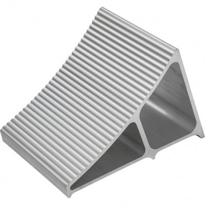 Image of Large Extruded Aluminum Wheel Chock 7x10.75x7.8 Inch from Buyers Products. Part number: WC7118A