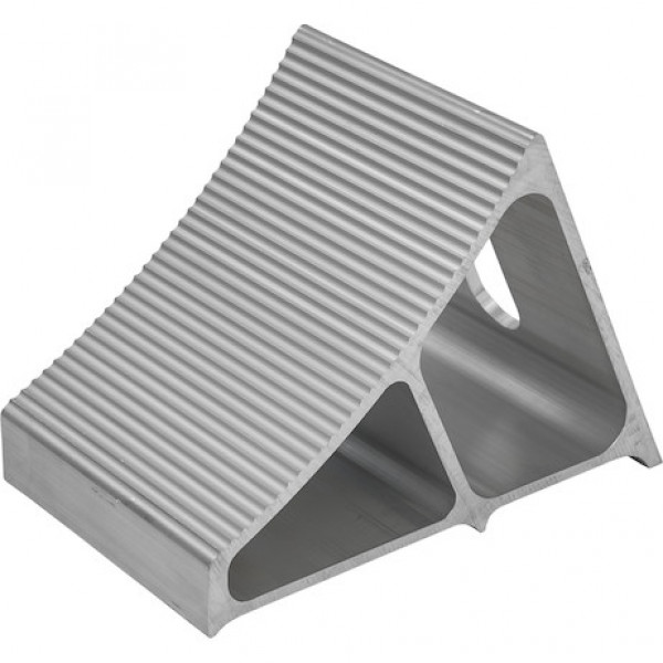 Image of Large Extruded Aluminum Wheel Chock 7x10.75x7.8 Inch from Buyers Products. Part number: WC7118A