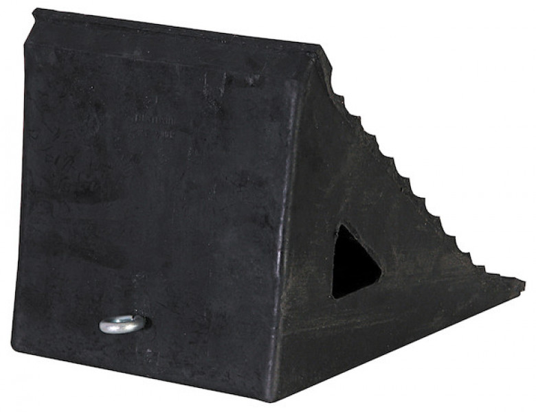 Image of Rubber Wheel Chock with Chain Eye 9.5x7x7 Inch from Buyers Products. Part number: WC796R