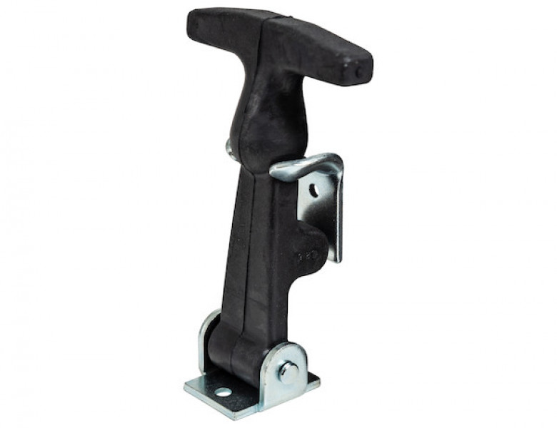 Image of 4-7/8 Inch Easy Grip Rubber Hood Catch With A-Bracket from Buyers Products. Part number: WJ201A