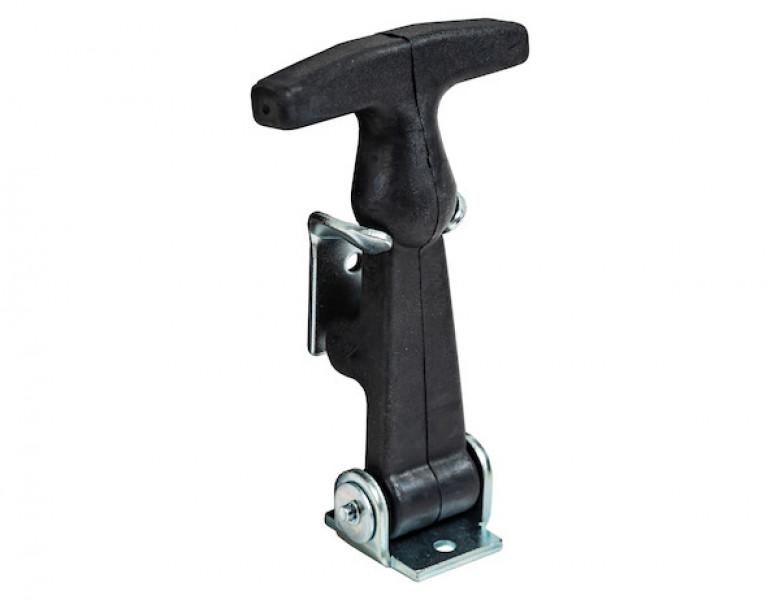 Image of 4-7/8 Inch Easy Grip Rubber Hood Catch With A-Bracket from Buyers Products. Part number: WJ201A