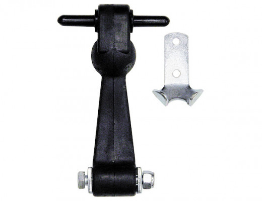 Image of 6 Inch Heavy-Duty Rubber Hood Catch - Includes Brackets and Pin-No Bumper from Buyers Products. Part number: WJ205