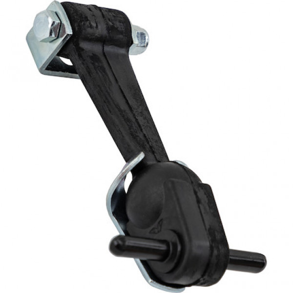 Image of 6 Inch Heavy-Duty Rubber Hood Catch - Includes Brackets and Pin-No Bumper from Buyers Products. Part number: WJ205