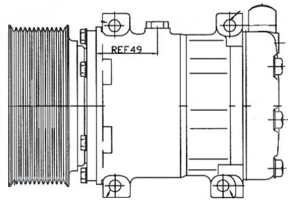 Image of A/C Compressor from Sunair. Part number: CO-2024CA