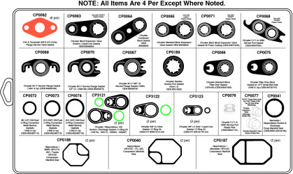 Image of A/C O-Ring Kit from Sunair. Part number: CP4014