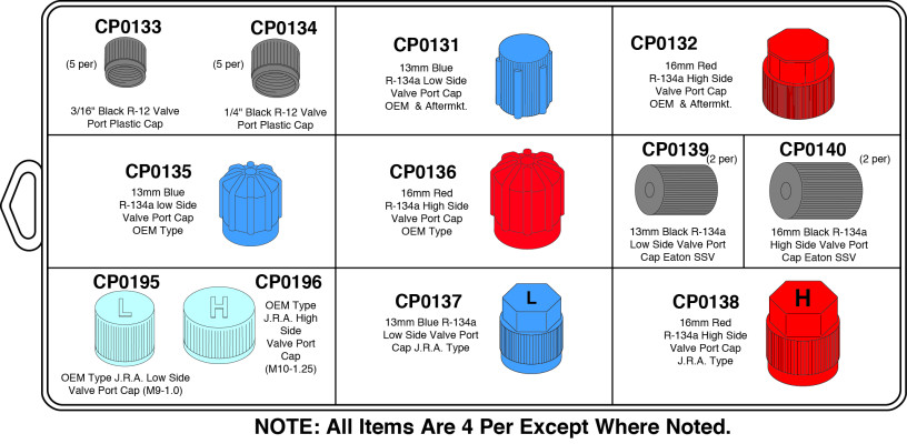 Image of A/C O-Ring Kit from Sunair. Part number: CP4016