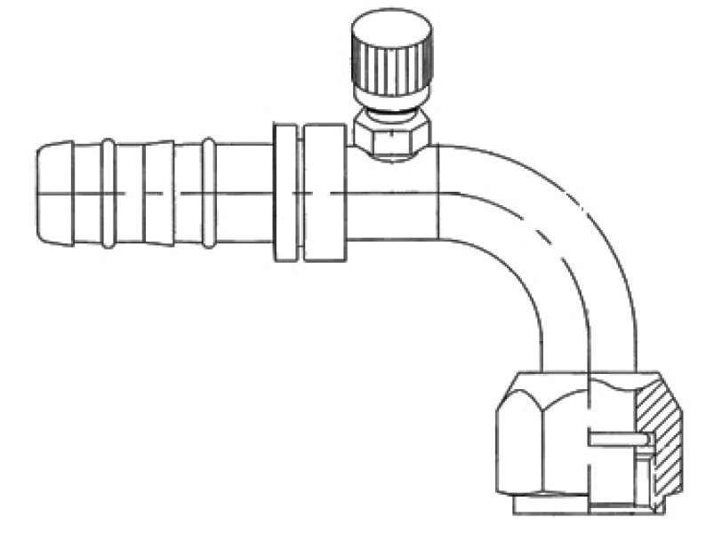 Image of A/C Refrigerant Hose Fitting from Sunair. Part number: FJ3047-1012S