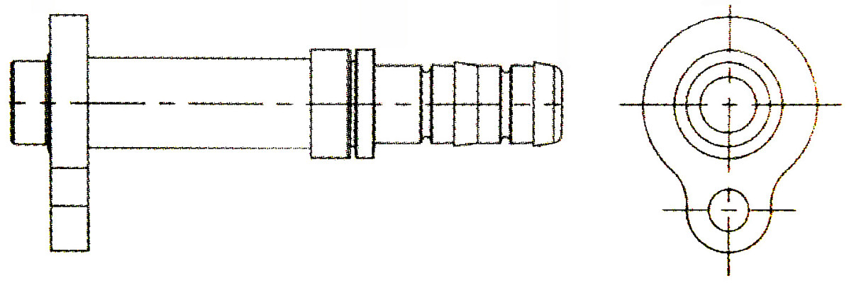 Image of A/C Refrigerant Hose Fitting from Sunair. Part number: FJ3977-0806S