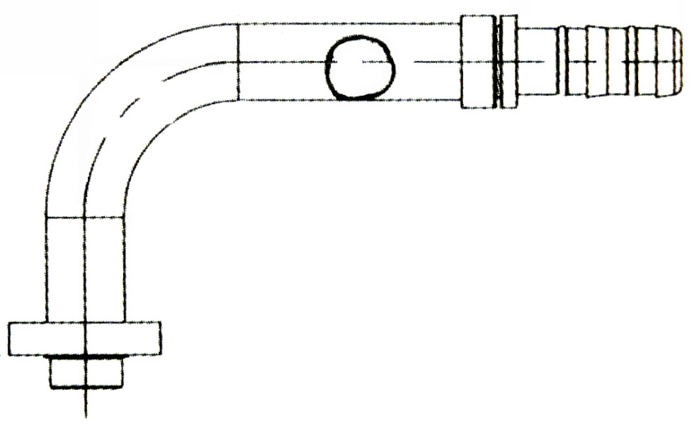 Image of A/C Refrigerant Hose Fitting from Sunair. Part number: FF14269