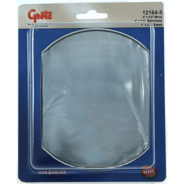 Image of Stick-On Convex Mirror, 4" x 5 1/2" Rectangular from Grote. Part number: 12164-5