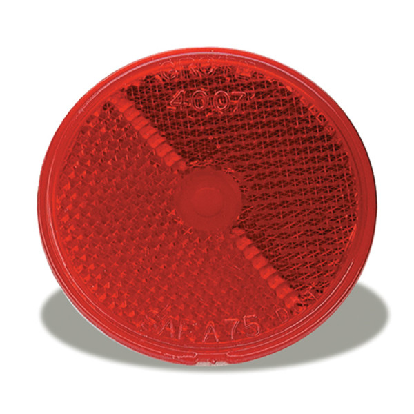 Image of 21/2" Round Stick-On Reflectors, Red from Grote. Part number: 40072