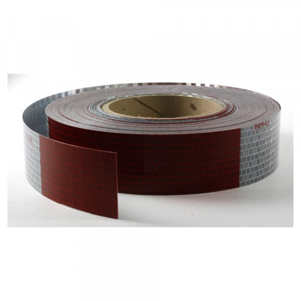 Image of CONSPICUITY TAPE, 6" X 6" RED/SILVER, 1 1/2" X 150' ROLL from Grote. Part number: 41070