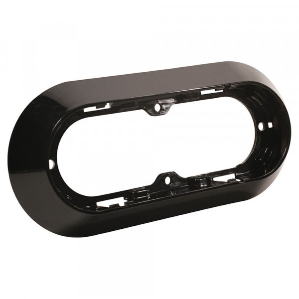 Image of Surface-Mount Snap-In Flange For 6" Oval Lights, Black from Grote. Part number: 42152