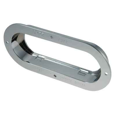 Image of Theft-Resistant Mounting Flange For 6" Oval Lights, Chrome Plated from Grote. Part number: 43223