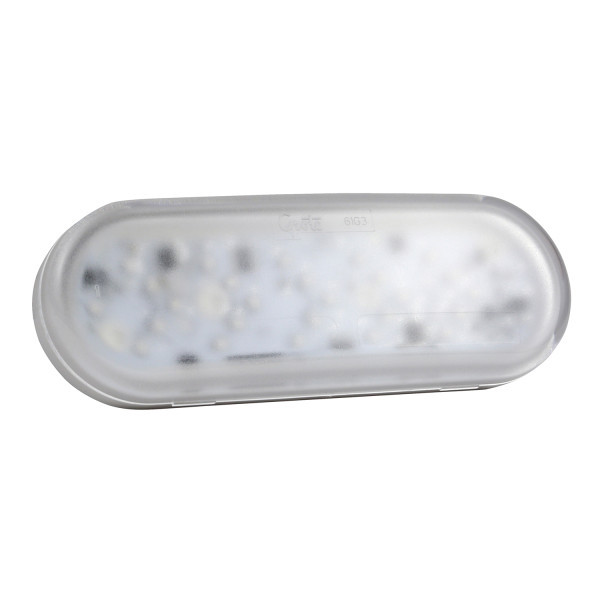 Image of Amber 6" Oval Sequential mid-turn lamp from Grote. Part number: 54723
