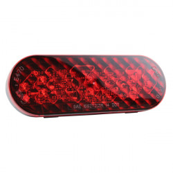 Image of STT LAMP, 6", RED, LED, OVAL, HEATED from Grote. Part number: 54822