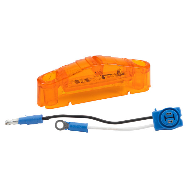 Image of CLR/MKR LAMP, 3", YELLOW, SUPERNOVA¨ LED CENTER THIN-LINE, KIT (47173 + 66930) from Grote. Part number: 65603