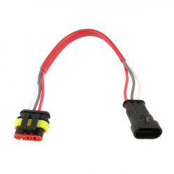 Image of PIGTAIL HARNESS, 10" HARD-SHELL CONNECTOR, BLUNT CUT from Grote. Part number: 66444